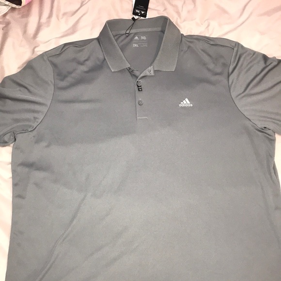 Adidas Adult XXL gray Polo NWT - Picture 1 of 4